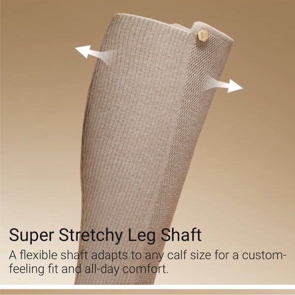 VIIAIA Filipa Round-Toe Stretchy Wool Knee-High Boots, 9.5, worn once, black - Picture 12 of 15